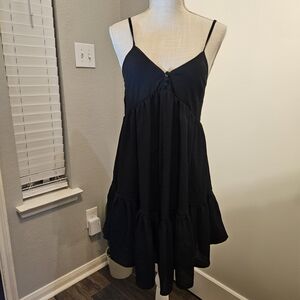 Urban Outfitters Black Mini Dress with Spaghetti Straps